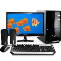Computador c/ Intel® Pentium Dual Core E5400 2.7GHz 2GB 500GB DVD-RW Linux - Qbex + Monitor LCD 18,5" Widescreen B1930N - Samsung